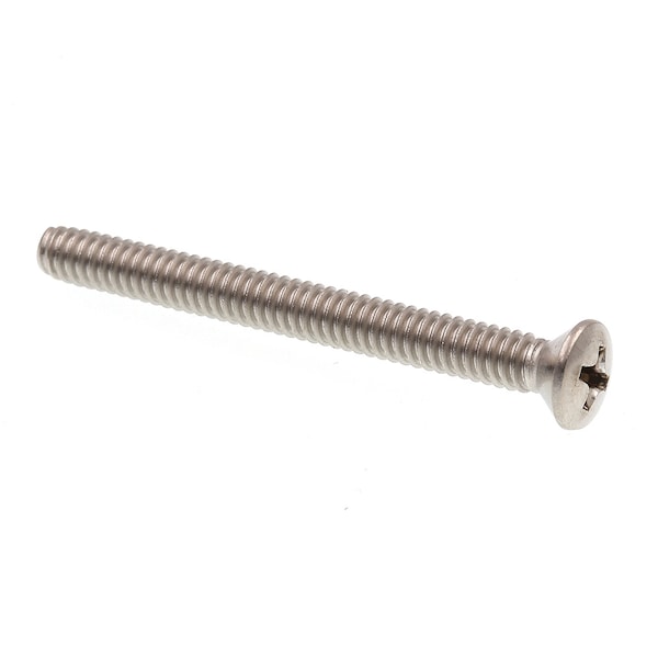 Prime-Line Machine Screw, Oval Head Phil Drive No. 10-24 X 2in 18-8 Stainless Steel 20PK 9011093 - main